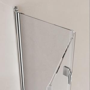 Góc Không Gian Nhỏ Hoàn Toàn Mở Thiết Kế Cửa Cho Phòng Tắm Vòi Sen Gấp Chrome Squareinge Sus304 Tempered Glass Khung Hàng Loạt - Product Image 4