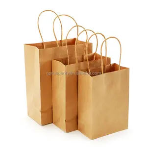 Vente en gros de sacs kraft en papier personnalisé épais pour cadeau, mise en page avec marquage à chaud, sac personnalisé de luxe pour magasin