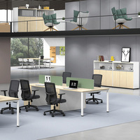 Cloison de bureau modulaire en gros, centre d'appels, bureau pour 2, 4, 6 personnes, bureau moderne pour 6 personnes, poste de travail
