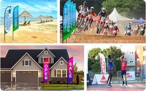 Wholesale Promotional Polyester Beach Teardrop <b>Flags</b> Fiberglass Flagpole Digital Printed Flexible Feathers Design for - Product Image 4