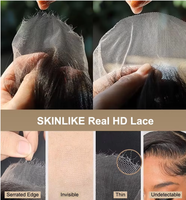 Vente en gros d'usine, perruques en cheveux humains de 18 pouces, 28 pouces, 12A, 13x4 HD invisibles pour perruque, couleur naturelle, densité 210%