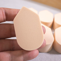 Éponge à maquillage en forme de cube de glace polygonale, ne se mouille pas facilement, pour poudre libre sèche ou humide, avec emballage