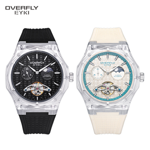 <span class=keywords><strong>Orologio</strong></span> Meccanico di Lusso da Uomo con Cinturino in Silicone Automatico, Quadrante Analogico in Cristallo di Zaffiro Nero, 43mm, <span class=keywords><strong>Orologio</strong></span> Sportivo ad Alte Prestazioni - Product Image 1