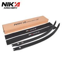 Branches de tir à l'arc Nika Archery Takedown Long Limbs N3 Progress Small Logo en fibre de carbone ILF pour arc recurve