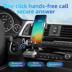 Adaptador Aux Bluetooth 3.5mm Jack Car Audio Aux Bluetooth 5.3 Kit Mãos Livre Para Receptor De Carro Transmissor Bluetooth