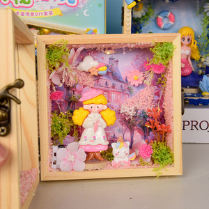 Kit de escena en miniatura del país de las maravillas misteriosas, artesanía de madera para niñas, juguete educativo, adorno de escritorio - Product Image 2