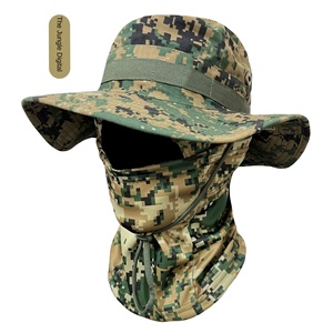 Chapeau Bennie pour les sports de plein air Camouflage Edge Windproof Drawstring Headgear pour l'alpinisme, la pêche, le voyage et la randonnée - Product Image 3