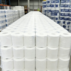 Papier <span class=keywords><strong>toilette</strong></span> jetable 3 plis en pâte de bois vierge, doux, écologique, gaufré, personnalisé, pour la salle de bain, vente en gros à prix réduit - Product Image 3