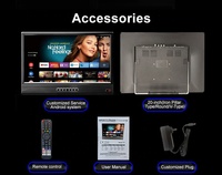Téléviseur intelligent Android 20 pouces LED pour voiture-HDTV portable avec pour hôtel DVBT2/ISDBT/ATSC