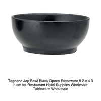 Bol en grès japonais Ø 9,2 cm H 4,3 cm Noir mat Tognana
