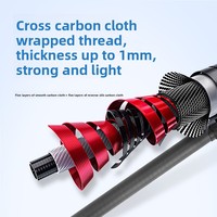 Grande tente de camping en plein air importée Tige de support d'auvent en fibre de carbone et pare-soleil Accessoires de poteaux de tente de positionnement télescopique
