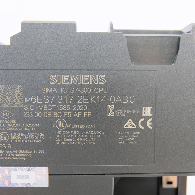 Original Genuine Siemens S7-300 CPU PLC 6ES7317-2EK14-0AB0 for Automotive Industry Control Systems