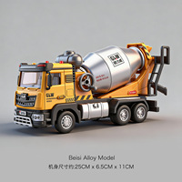 Camion malaxeur à béton en métal à l'échelle 1:5, jouet de grande taille, véhicule d'ingénierie