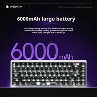 Weikav Nut65 Tri-Mode 6000mAh Mechanical Gaming Keyboard Kit QWERTY Wired/Wireless ARGB Rhythm DIY AO&EP Sound Reactive Lighting