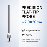 Sonde à pointe plate en carbure de tungstène SD2.0X20mm, filetage M2.5, stylet de mesure de précision pour indicateur à cadran, pièce de rechange pour micromètre