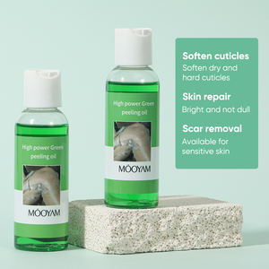 Óleo de peeling verde OEM de alta potência para clareamento da pele, óleo de peeling para remoção de cicatrizes e estrias, marca própria, 100ml - Product Image 3