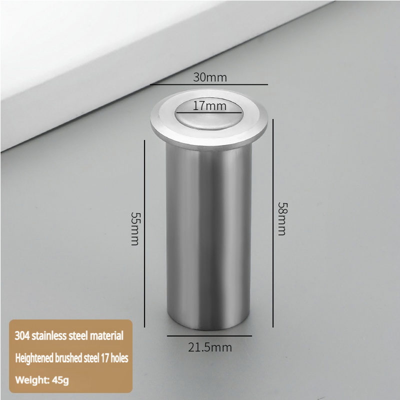 304 agudizado y engrosado-17 agujeros (acero cepillado)