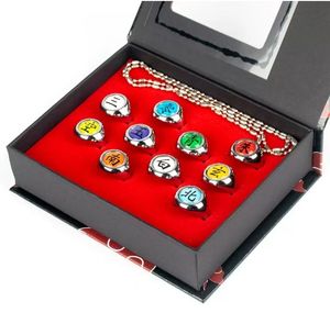 Conjunto de anillos Ninja ajustables Cosplay Anime <span class=keywords><strong>Akatsuki</strong></span> Fans accesorios de disfraces regalos - Product Image 2