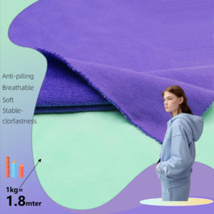 280GSM peigné 100% coton tricoté <span class=keywords><strong>tissu</strong></span> <span class=keywords><strong>éponge</strong></span> français pour sweat pantalons de survêtement antistatique filles et garçons utilisation par le <span class=keywords><strong>fabricant</strong></span> - Product Image 1