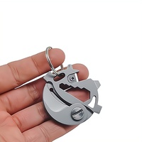 Couteau pliant multifonctionnel EDC pour le camping en plein air, la défense personnelle, en acier au carbone, avec clé à molette et porte-monnaie, portable