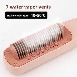 Peines de pelo con revestimiento de cerámica portátil de calentamiento rápido PTC personalizados, vapor reduce el daño, alisador de aire caliente, herramientas de estilo de cepillo - Product Image 5