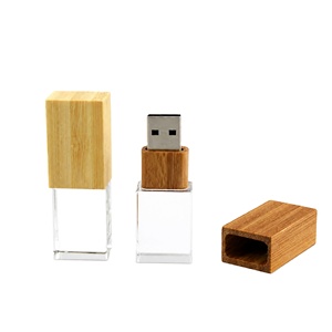 Clé USB 2.0 en bois de noyer élégante gravable au laser, imprimée, avec cristal, 32 Go, en gros, avec logo, pour cadeau de salon professionnel - Product Image 1