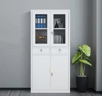 Meubles de bureau modernes en métal tiroirs de placard en acier réglables portes en verre armoires de classement chambre à coucher/armoire/atelier