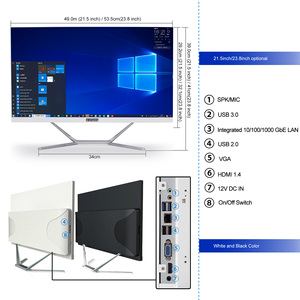 Ordinateur de bureau tout-en-un puissant de 23,8 pouces pour le gaming, avec processeur I5 9400F ou I7 9700F, carte graphique GTX 1050ti, idéal pour les étudiants et les entreprises, écran 23,8 pouces, 10e génération - Product Image 6