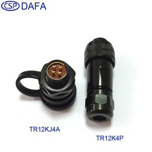 ขั้วต่อวงกลม CSP TR12J4AK4P เกลียว M12 อลูมิเนียมอัลลอยด์ ทองเหลือง ชุบทอง สำหรับเครื่องมือและอุปกรณ์อิเล็กทรอนิกส์ - Product Image 4