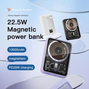 Chargeur sans fil magnétique transparent à charge rapide avec support, batterie externe portable 10000 mAh, promotion, personnalisation - Product Image 2