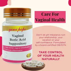 Cápsulas de ácido boric orgânico para limpeza de vagina, atacado, preço, suposições vaginais, yoni pops