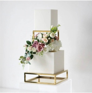 Châu Âu-Phong Cách Đám Cưới Sân Khấu Đạo Cụ Khay Bánh Rèn Sắt Cao Chân Bánh Đứng Đặt Cho Món Tráng Miệng Bảng - Product Image 1