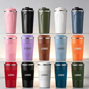 Mug de voyage isotherme à double paroi 380/510 ml, couvercle rabattable anti-fuite, 3ème génération, en acier inoxydable, pour voiture et bureau - Product Image 1