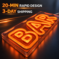 Adaptateur secteur de qualité supérieure, fabrication de précision, garantie 5 ans, logo personnalisé en néon LED acrylique, néon LED étanche