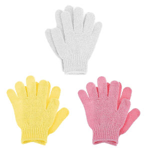 Fabrieksprijs Aangepast Logo Vijf Vingers Nylon Bad Douche Handschoen Badmat Spa Lichaamsreiniging Exfoliërende Badhandschoenen - Product Image 2