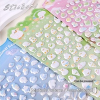 Mini autocollants 3D animaux bulles, matériaux pour autocollants de planificateur DIY, décoration de la vie quotidienne, autocollants PVC dessin animé