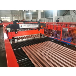 Machine de fabrication de tuiles en zincalum à grande vitesse 0-30 <span class=keywords><strong>m</strong></span>ètres/minute Ondulado 7/8 rouleau de tôle ondulée formant la machine - Product Image 1