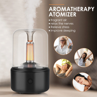 Humidificateur d'air diffuseur d'aromathérapie d'huiles essentielles LED Mini USB aux chandelles