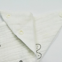 Lingette triangulaire en gaze de coton biologique lavable à motif personnalisé pour bébés, sans BPA, modèle nouveau-né