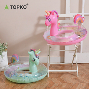 Topko Thân Thiện Với Môi PVC Kid Dành Cho Người Lớn <span class=keywords><strong>Unicorn</strong></span> Hình Dạng Inflatable Có Thể Gập Lại Hồ Bơi Float Cho Mùa Hè Ngoài Trời Kid Bơi Vòng - Product Image 2
