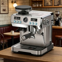 Machine à café expresso tout-en-un de haute qualité avec moulin intégré, plusieurs options de couleurs, pour l'extérieur, l'hôtellerie, le commerce et la maison