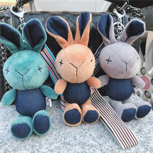 Hàn Quốc lớn 18cm cao bồi thỏ Keychain nhồi Plush Kawaii Bunny Keyring cho phụ nữ (kc318c) - Product Image 6