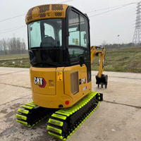 Mini-excavatrice Caterpillar 302ECR d'occasion d'origine japonaise, 2 tonnes, mini-pelleuse CE EPA avec écran LCD, tous les accessoires disponibles