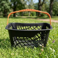 Chariot de courses GU JIU en PP de haute qualité, 20 L, 2 poignées, durable, pour supermarché, adapté aux enfants de 6 ans et plus