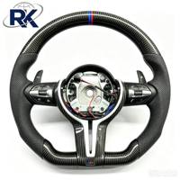 Nouveau Volant Sport M en T à 3 branches 2026, en Fibre de Carbone Tressée Brillante et Cuir avec Surpiqûres Bleues pour Châssis F, Vente Directe Usine