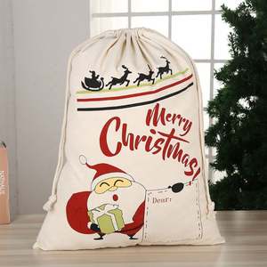 Santa Bag <b>Christmas</b> <b>Sacks</b> Stocking Gift <b>Sack</b> Present Storage Bag with Drawstrings - Product Image 2