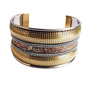New Best Vintage Classic Gold Plated Brass Cuff Bracelet Twisted Wire Women's Wedding Party Quality Handicrafts - Product Image 4