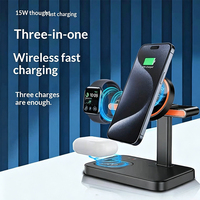 Nouveau chargeur sans fil magnétique portable 3-en-1 avec support de charge rapide 15W pour montre et écouteurs