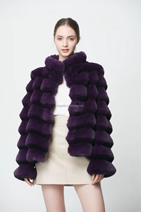 Manteau de fourrure <span class=keywords><strong>court</strong></span> de luxe élégant et élégant de haute qualité manteau <span class=keywords><strong>court</strong></span> en fausse fourrure pour femmes pour l'hiver - Product Image 2
