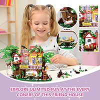 EPT Jouet Éducatif Chaud Bloc 840 Pcs Forêt Arbre Maison Bloc Brique Oiseau Chat Figure Cabane Dans Les Arbres Mini Ensemble De Briques De Construction